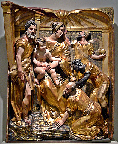 Berruguete: Errege Magoen Adorazioa.