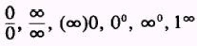 Determinate and indeterminate forms