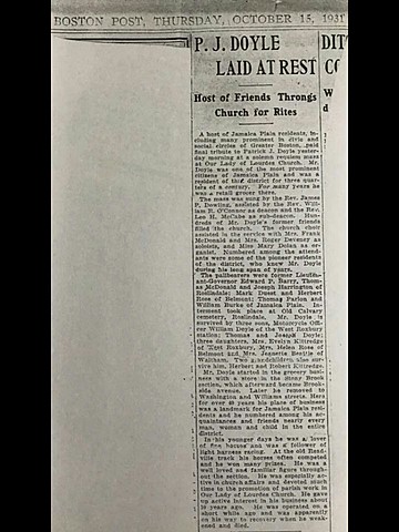 Patrick J Doyle Dies
