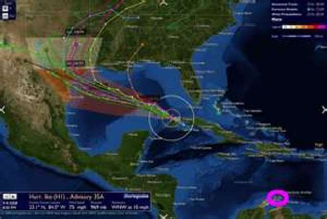 Hurricane Ike makes landfall on the Texas Gulf Coast of the United States,