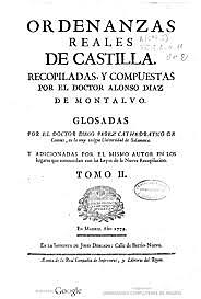 Ordenanzas Reales de Castilla