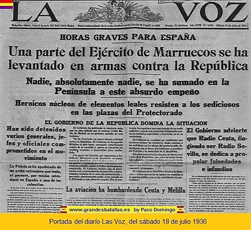 La sublevación llega a la Península