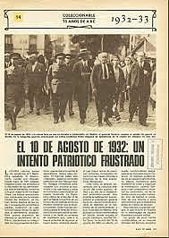 Sublevación fracasada del General Sanjurjo en Sevilla y Madrid