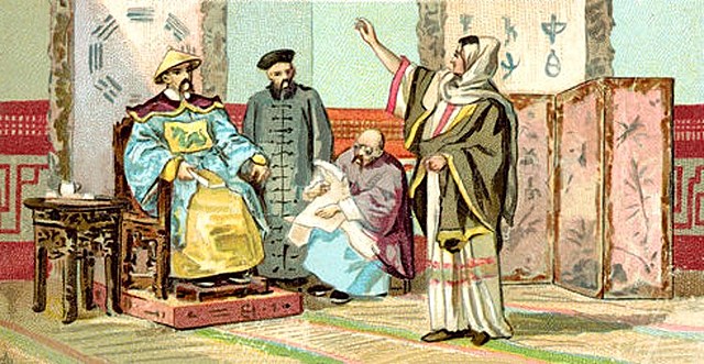 Llegada a China de un monje nestoriano.