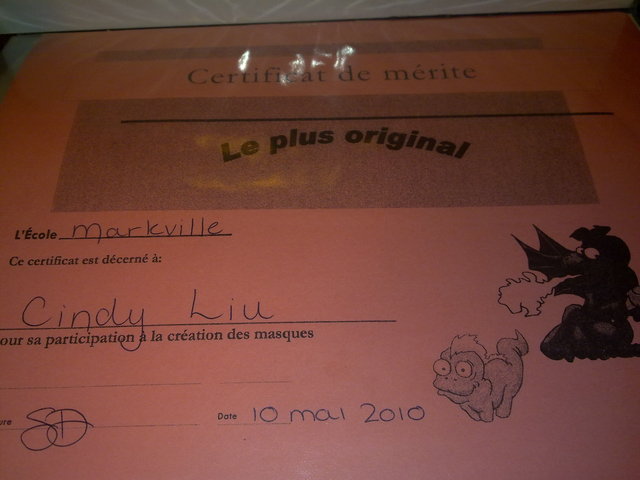 French Movie Certificate: Le Plus Original