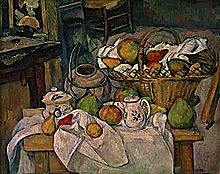 PAUL CÉZANNE - Natura morta amb cistell de fruita