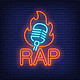 Palabra microfono neon rap esquema llama 1262 11901 1