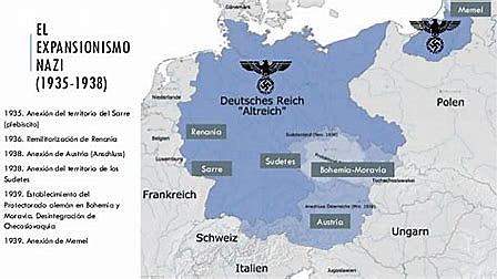 Alemania anexionó Austria y reclamó la entrega de los Sudetes