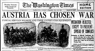 Austria-Hungary declares war on Serbia