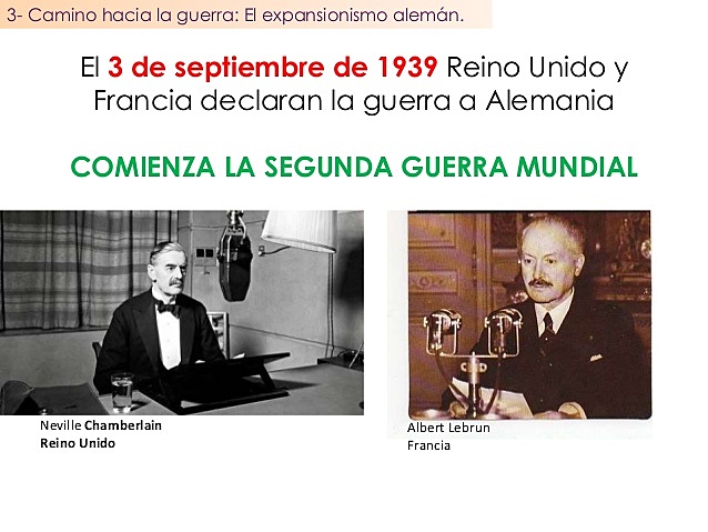 REINO UNIDO Y FRANCIA DECLARAN LA GUERRA A ALEMANIA
