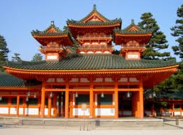 the Heian period begins-