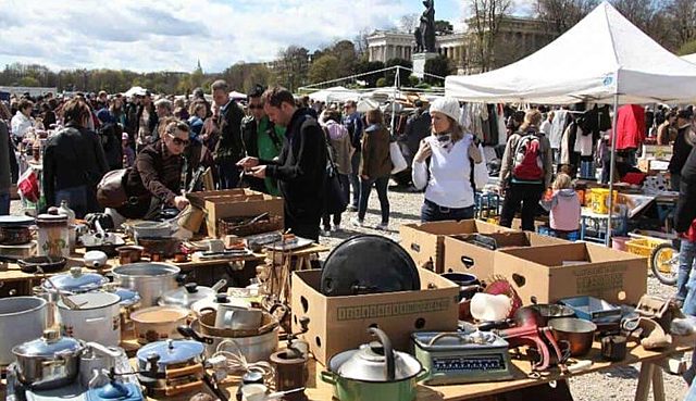 Baba and Amir sell things at the Flea Market