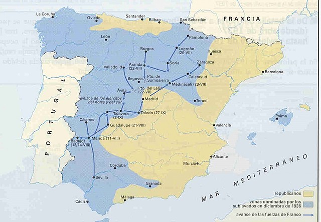 El golpe de estado y la division de españa
