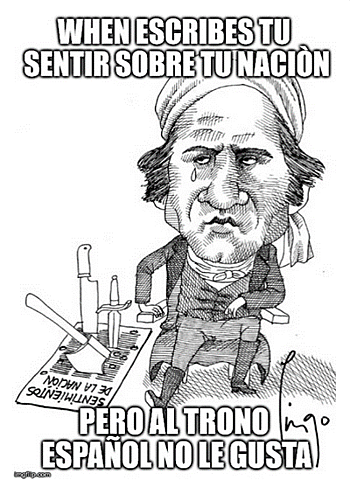 Morelos escribe Los Sentimientos de la Nación
