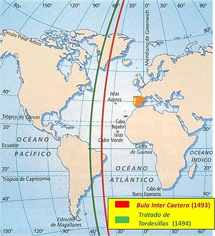 BULA INTERCAETERA y TRATADO DE TORDESILLAS