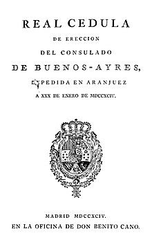 Creación del Consulado de Bs. As.