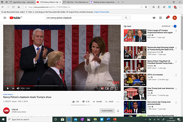 #22. Nancy Pelosi's clapback steals Trump's show