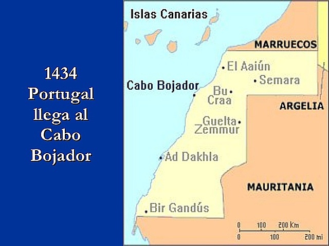 Los portugueses llegan a Cabo Bojador