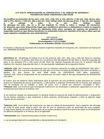 Se sanciona la Ley 26.579