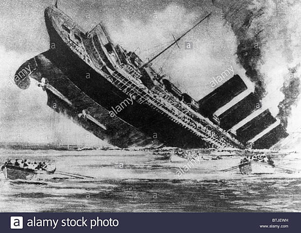 Hundimiento de Lusitania.