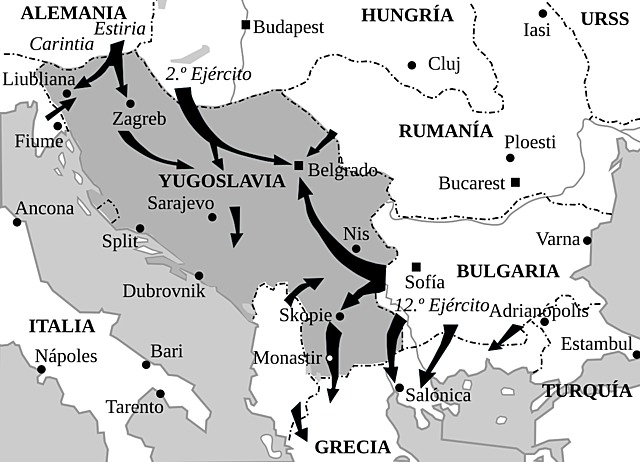 Alemania invade Yugoslavia y Grecia