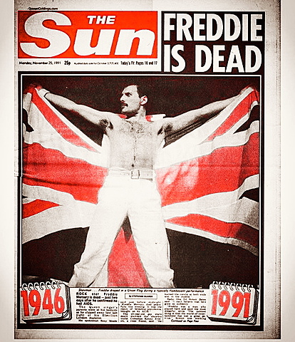 Freddie Mercury dies