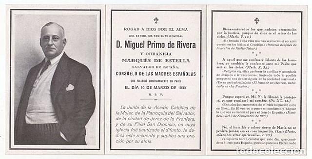 MUERTE DE MIGUEL PRIMO DE RIVERA