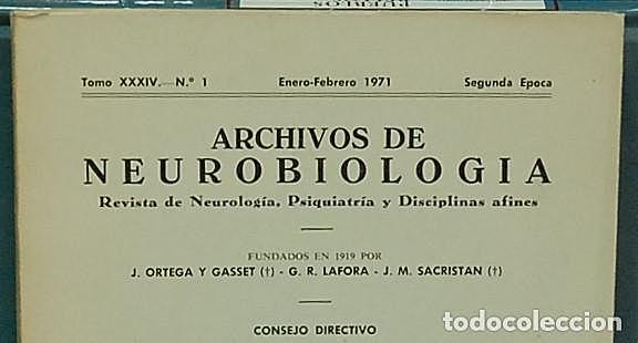 Fundación de la Revista Archivos de Neurobiologia