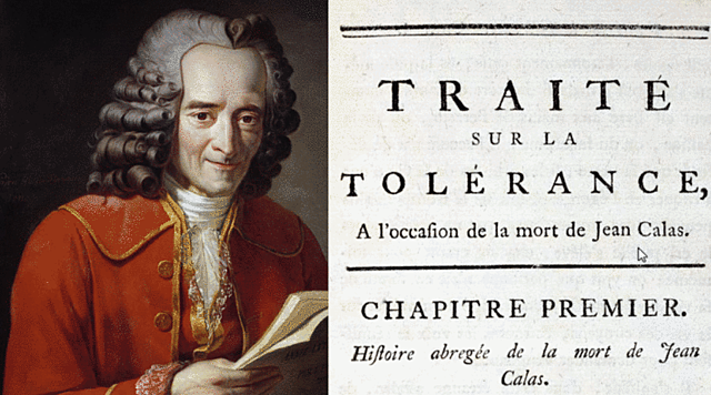 1763 Voltaire pubblica "Trattato sulla tolleranza"