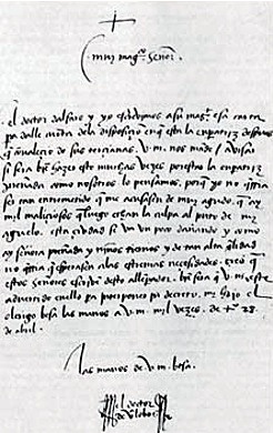 CARTA DE JERNOMO LOPEZ A CARLOS V.