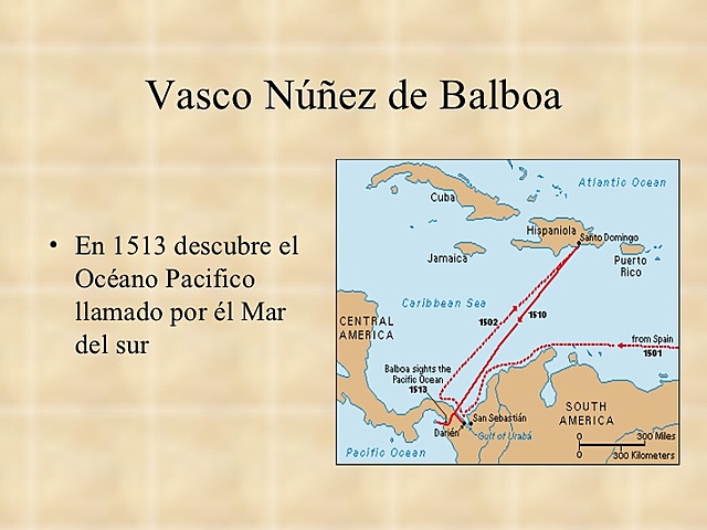 Vasco Núñez de Balboa cruza el istmo de Panamá