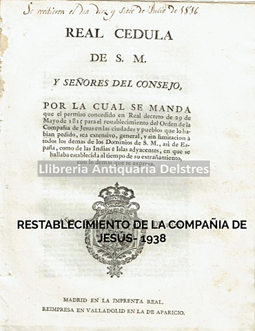 Restablecimiento de la compañía de Jesús