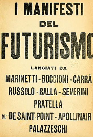 Reinado Alfonso XIII:Filippo T. Marinetti publica Manifiesto futurista