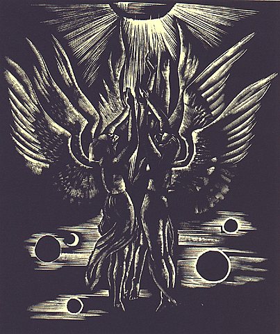 Buday György elkészíti fametszeteit Az ember tragédiája című műhőz