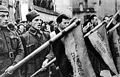 Entrada de las Brígadas Internacionales en la Guerra Civil