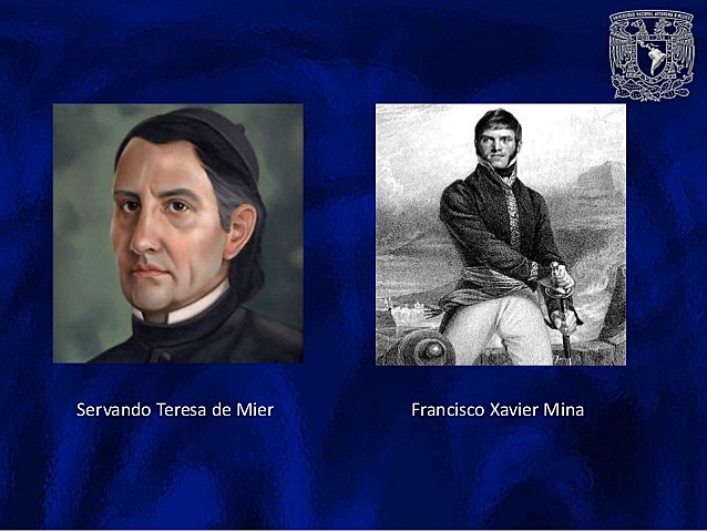 Surge el fugaz intento de liberador, encabezado por Servando Teresa de Mier y Xavier Mina,