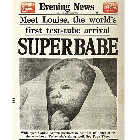 El primer bebé nacido "in vitro"