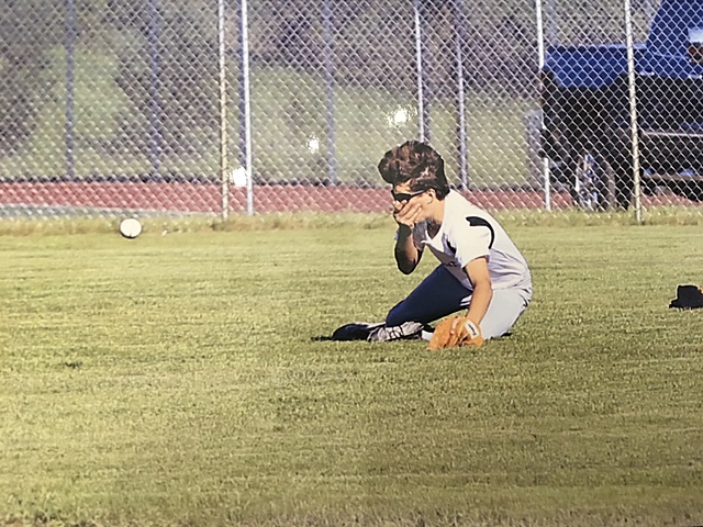 Baseball to the face...