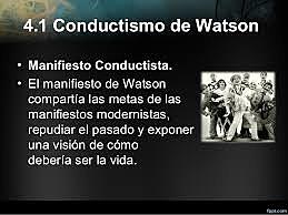 Manifiesto conductual de watson