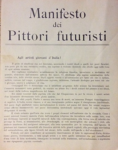 Il Manifesto dei pittori futuristi