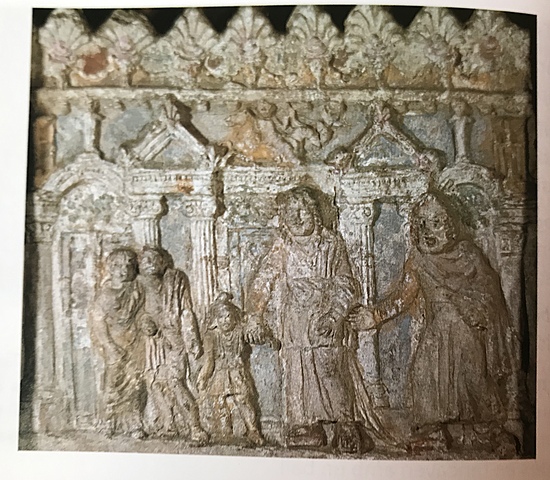 Relleu de terracota policromada