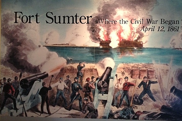 Confederate forces attack Fort Sumter (The beginning)