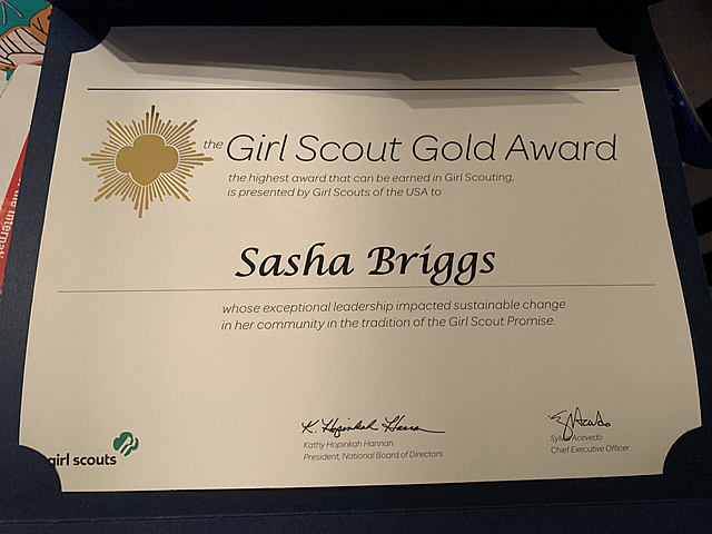 Gold Award Recipiant