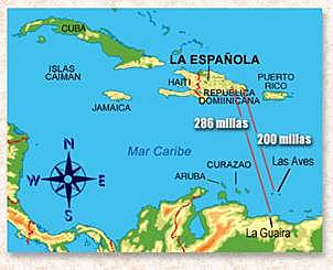 hernán Cortés llegó a la isla de La Española (Haití/República Dominicana)