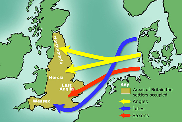 Anglo-Saxons invade England