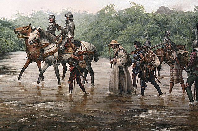 Hernán Cortés tomó de nuevo el camino a Tenochtitlán