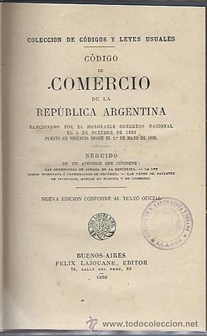 Sanción del Código de Comercio