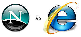 SE INICIA LA GUERRA ENTRE LOS NAVEGADORES NETSCAPE Y MICROSOFT.
