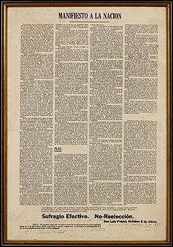 Francisco Madero lidera la causa de la revolución