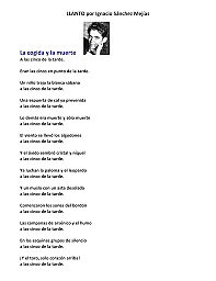 Obra literaria Llanto por Ignacio Sánchez Mejías ( Lorca )